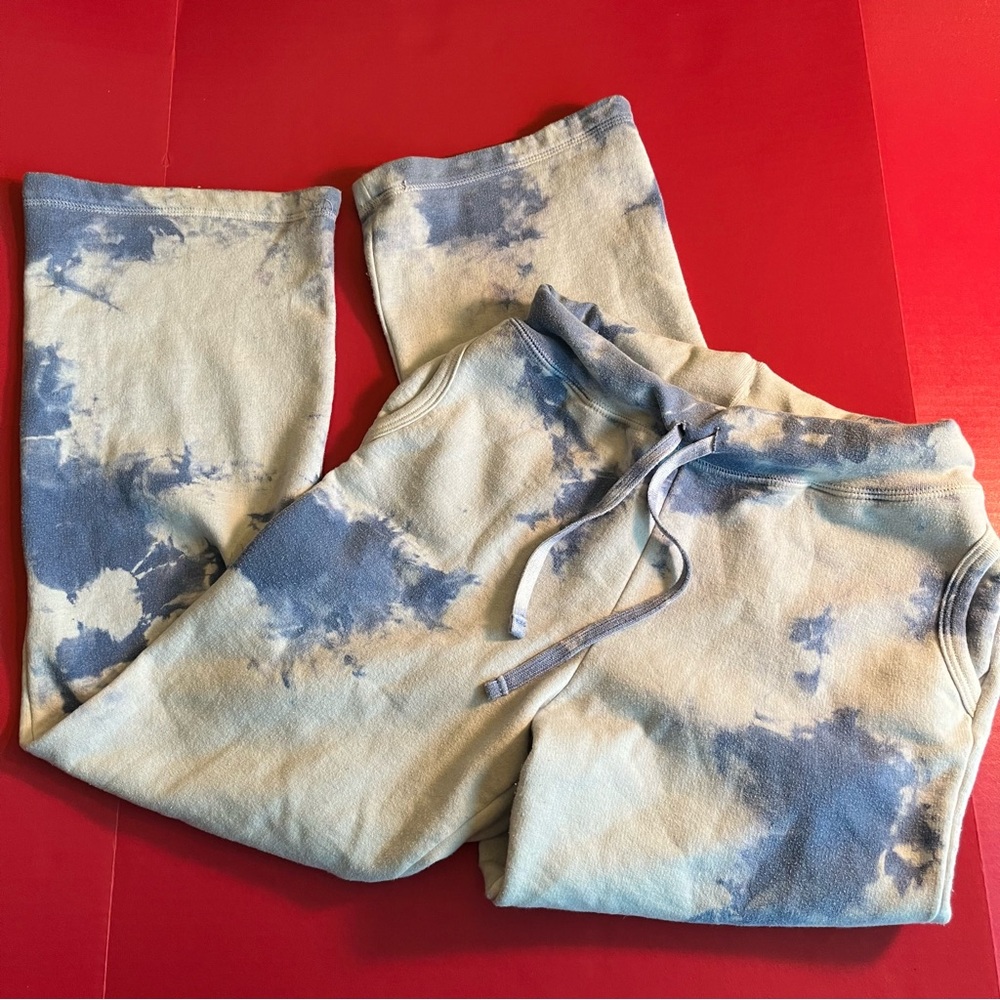 Fresh Produce Sweatpants Sweats Jogger Women’s M Blue Tie Dye Hand Dyed